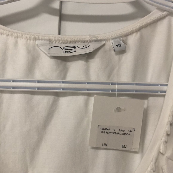 New Look White Uk Top- one of a kind - Picture 4 of 8